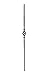 T04 - Iron Balusters - Single Basket - Hollow - 44 in X 1/2 in Square - Box of 10 (Satin Black)