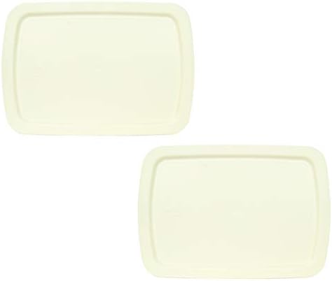 Pyrex (2) C-233-PC 3 Quart Cream White 9" x 13" Easy Grab Baking Dish Lid - Will NOT Fit Standard Baking Dish