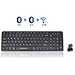 Universal Wireless Bluetooth Keyboard, bluebyte Multi-Device Full Size Bluetooth 4.0 LE and 2.4G All-in-1 Ultra-Slim Wireless Keyboard for Windows PC, iPad/Mac and Other Mobile Devices. (Black)