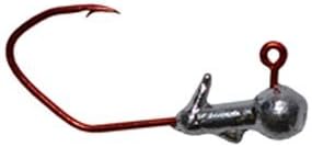 Arkie Ball Head Jigs - Double Offset Red Sickle Hook (1/32 oz)