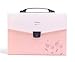 Shuter Accordion Expanding File Folder, 13-Pockets,A4 Size, Handle and Tabs, Buckle Closure (Pink)