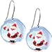 Body Candy Winter Holiday Womens Snow Globe Logo Christmas Santa Claus Earrings