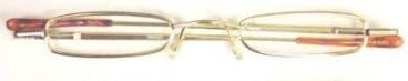 Tube Readers Gold Metal Frame by American Reading Glasses (+3.00, Dark Gray Tube)
