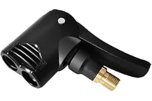 Black Bike Pump Adapter Presta Valve Adapter Dual Head Bike Track Pump Tyre Air Pump Valve Adapter Pump Connector Head Tires 