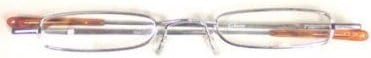 Tube Readers Silver Metal Frame by American Reading Glasses (+1.25, Silver Tube)