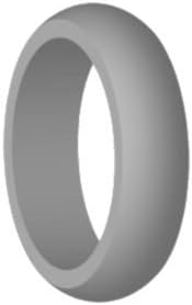 Comfort Band Women's Silicone Wedding Band - Rubber Ring for Yoga, Crossfit, Weight Lifting, Training, Exercise, Fitness - Medical Grade (Gray, 5/5.5)