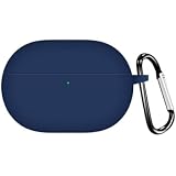 Dl3 Mobilak Silicone Case Compatible with Oraimo Freepods Lite OTW-330 Earbuds, Soft Silicone Protective Case Cover, Shockproof Sleeve with Carabiner Compatible with Oraimo Freepods Lite (Blue)