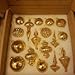 youseexmas Mouth Blown Glass Christmas Ornaments Pack of 17 Big Size (Golden)