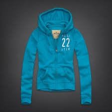hollister blue zip hoodie