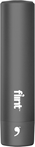 Flint Reusable Lint Roller, Retracts to Protect Adhesive Sheets for Prolonged Use, Metallic Slate Gray