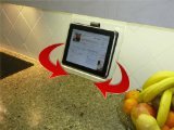 The Swivel Patented Kitchen IPad Rack / Holder for All IPads, Tablet PC's and Cookbooks Too