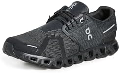 Amazon.com | On Men's Cloud 5 Waterproof Sneakers, Black/Black