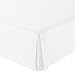 Amazon Basics Lightweight Pleated Bed Skirt, Full, Bright White, Solid