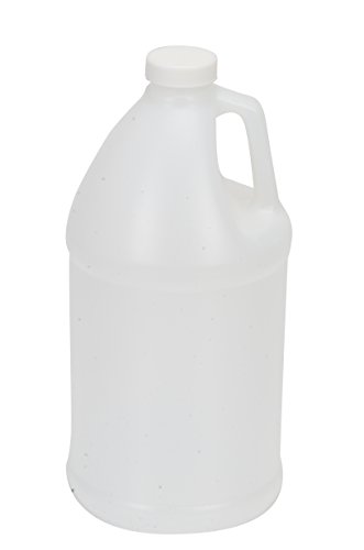 Vestil JUG-64 High Density Polyethylene (HDPE) Round Jug with Natural Cap, 4-5/8" Diameter x 9-27/32" Height, 64 oz Capacity, Natural - Thumbnail 3