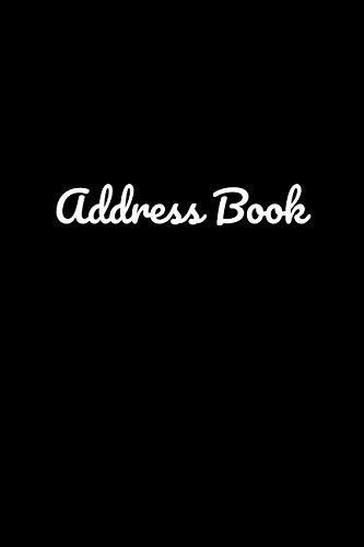 Address Book: Black Cover Minimal Design. Keep Your Contacts in The One Place.