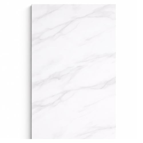 Placas Adesivas Mármore 3D Autocolantes Kit com 50 Unidades Revestimento Decorativo Lavável para Parede, Quarto, Sala e Banheiro 30cm x 60 cm (Mármore Branco Nero, 30cm x 60cm)