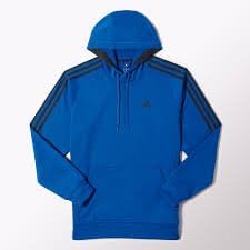 Adidas Men's Tech Fleece Pullover Hoodie-Blue-Large