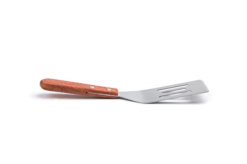 Fox Run 5334 Mini Slotted Turner, Stainless Steel with Wood Handle, 8-Inch
