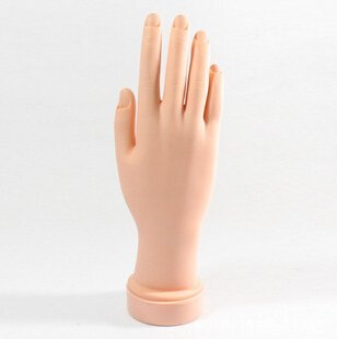 Nail Art Practice Hand Model Flexible Movable Soft Fake Hand for Nail Art Training