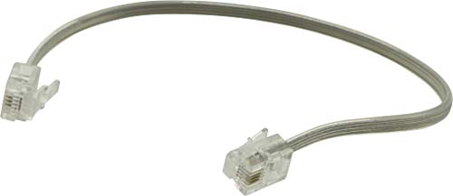 image for Power Gear Phone Line Cord, 2 Pack, 8 Inch Phone Cord, Modular Jack En