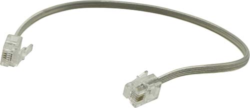 Power Gear Phone Line Cord, 8 Inch Phone Cord, Modular Jack Ends, Works for Phone, Modem or Fax Machine, For Use in Home or Office, Gray, 76114