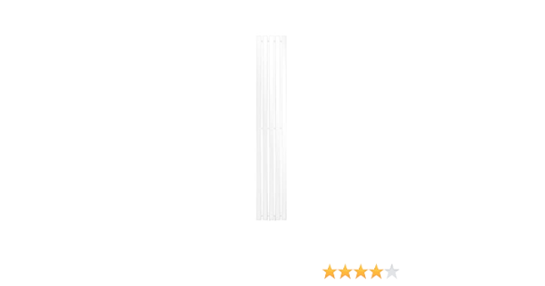 ECD Germany Radiador toallero para baño - 260 x 1600 mm - Blanco - Plano - Diseño vertical - Toallero de agua - Radiador de diseño - Calentador de ...