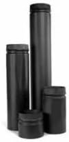 7" x 36" HeatFab Single Wall Black Stovepipe - 2707B