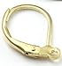 Gold Plated Lever Back Earring Finding Ear Wire Hook 25 Sets (50 Pieces)