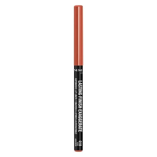 Rimmel Lasting Finish Exaggerate Automatic Lip Liner - Rich, Smooth Formula, Long Lasting - 018 Rose Addiction, .01oz