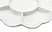 Easyou 8 Inch(20.5cm) 7 Well Porcelain Palette Ceramic Mixing Tray