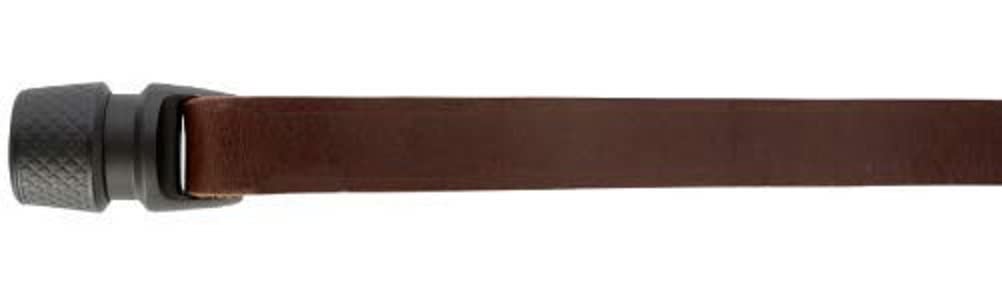 GOLEYGO dog leash Vegas, brown, real leather, size M 1.05-1.65m, secure magnetic lock, incl. Adapter pin, dog leash for small dogs up to 60kg, maximum load 200kg