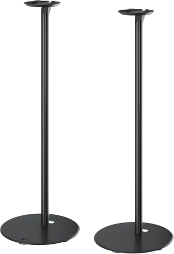 goobay Lautsprecherständer für Sonos Era 100 / Lautsprecherhalterung 3k Tragkraft/Boxenständer mit Kabelmanagement / 71cm hoch/schwarz / 71026