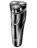 Electric Rotary Shaver,FLYCO Electric Shaver Wet & Dry Rotary Shaver for Men Electric Shaver Razor Beard Trimmer Rotary Shaver IPX7 Waterproof 3D Independently-floating Heads With Pop-up Trimmer-Black