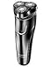 Electric Rotary Shaver,FLYCO Electric Shaver Wet & Dry Rotary Shaver for Men Electric Shaver Razor Beard Trimmer Rotary Shaver IPX7 Waterproof 3D Independently-floating Heads With Pop-up Trimmer-Black