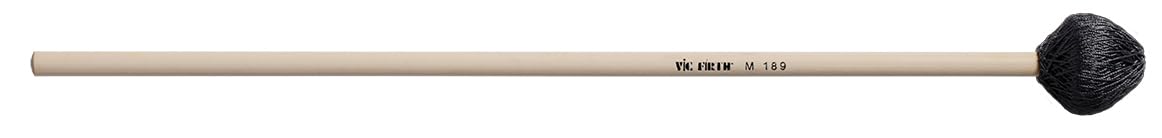 Vic FIrth - Corpsmaster® Series Marimba Mallets - M189 - Yarn - Weighted Rubber Core - Very hard - Black — image 1