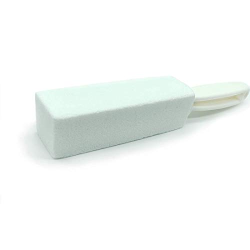 MARYTON Toilet Bowl Pumice Cleaning Stone with Handle - Hard Water Ring Remover and Stains Cleaner Stick Pack of 2 (White) - Thumbnail 2