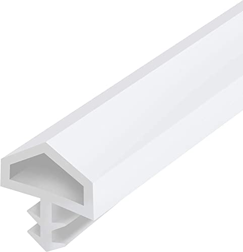 cyclingcolors Rubber Seal for Doors and Windows White 5 mm x 10 mm Waterproof Profile Sealing Strip Sound Insulation (Length 1 m)