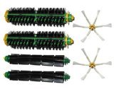 SHP-ZONE 2 6-armed Side Brush & 2 Bristle Brush & 2 Flexible Beater Brush kit for iRobot Roomba 500 Series 510, 530, 535, 540, 550, 560, 570, 580, 610 Vacuum Cleaning Robots