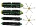 SHP-ZONE 2 6-armed Side Brush & 2 Bristle Brush & 2 Flexible Beater Brush kit for iRobot Roomba 500 Series 510, 530, 535, 540, 550, 560, 570, 580, 610 Vacuum Cleaning Robots