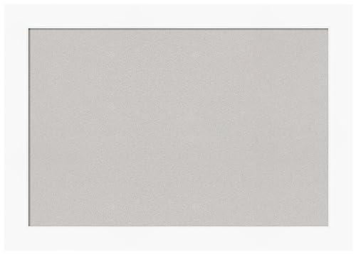 Amanti Art Grey Cork Board for Wall, 29x41 Vision Board with White Frame, Large…