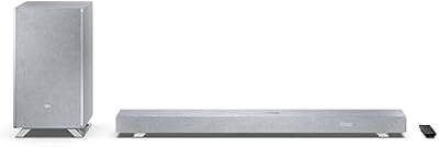 HT-SBW53121(SL) 3.1.2 Dolby Atmos Soundbar mit kabellosem Subwoofer, 550W, Bluetooth, HDMI eARC, Dolby Audio – abgestimmt von Devialet – in Silber