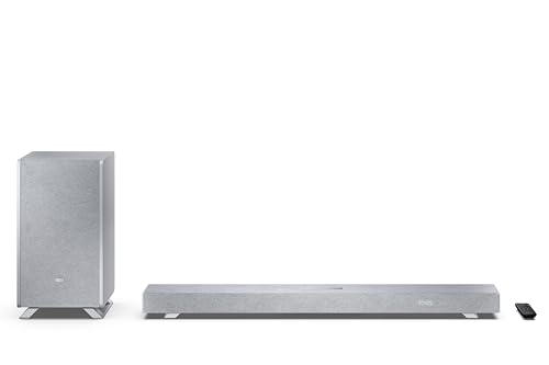 HT-SBW53121(SL) Soundbar 3.1.2 Dolby Atmos/DTS:X, subwoofer inalámbrico, barra de sonido elegante y potente con altavoces que emiten hacia arriba, sonido envolvente 3D. P. Maxima 550w color Gris