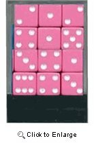 1 Dozen Pink Dice