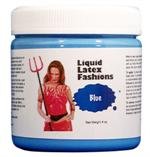 4 Ounce Liquid Latex Blue Body Paint - Easy to Peel off Liquid Latex for Nails!