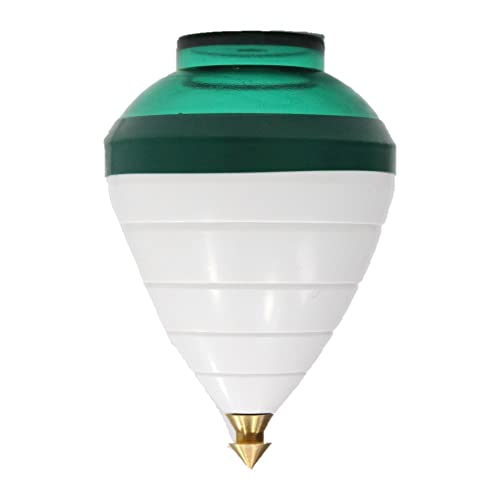 Spintastics Trompo Bearing Tip Spin Top (White and Green)