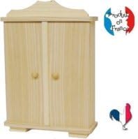 Caja con llave de madera de 2 puertas: Amazon.es: Hogar
