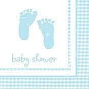 Baby Boy Plaid Beverage Napkins