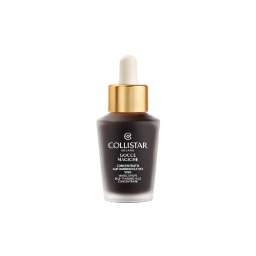 Collistar Gocce Magiche Viso Selbstbräuner, Intensive, natürliche Bräune mit DHA Rapid & Walnussschalenextrakt, Feuchtigkeitsspendend & Anti-Age, 30ml