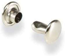 Amanteao Silvery Double Cap Rivets Plane Cap 12mm and Post 8mm Pack of 80 Sets