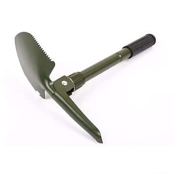 Universalmart Multifunctional Folding Shovel Steel Shovel for Fishing Outdooors Activities with Compass